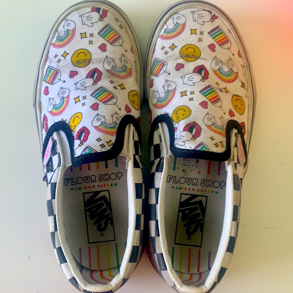 Vans slip ons lightly worn